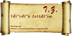 Török Zoltána névjegykártya