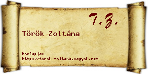 Török Zoltána névjegykártya